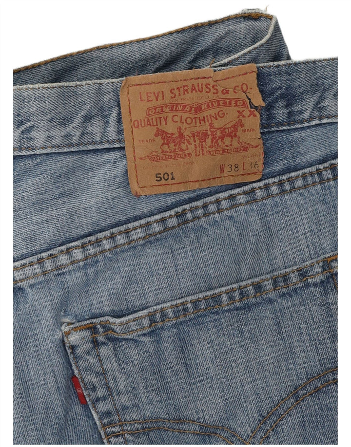 Levi's Mens 501 Straight Jeans W38 L30 Blue Cotton