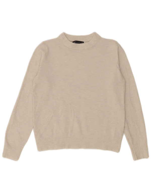 Marks & Spencer Γυναικείο πουλόβερ Crop Crew Neck Jumper UK 6 XS Off White