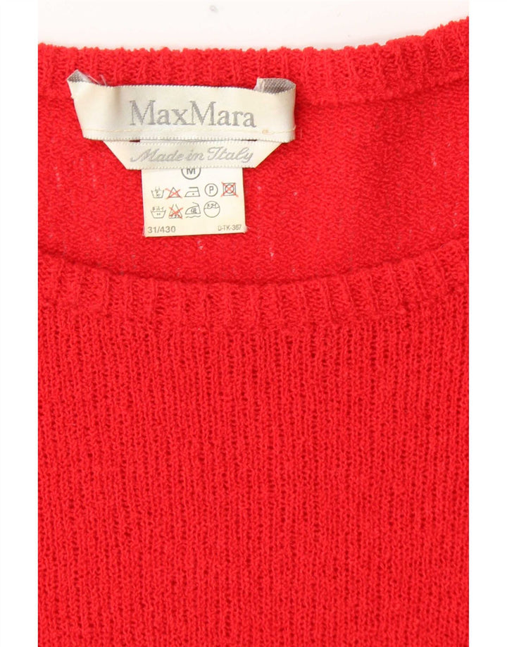 Max Mara Γυναικείο μακρυμάνικο φόρεμα UK 12 Medium Red