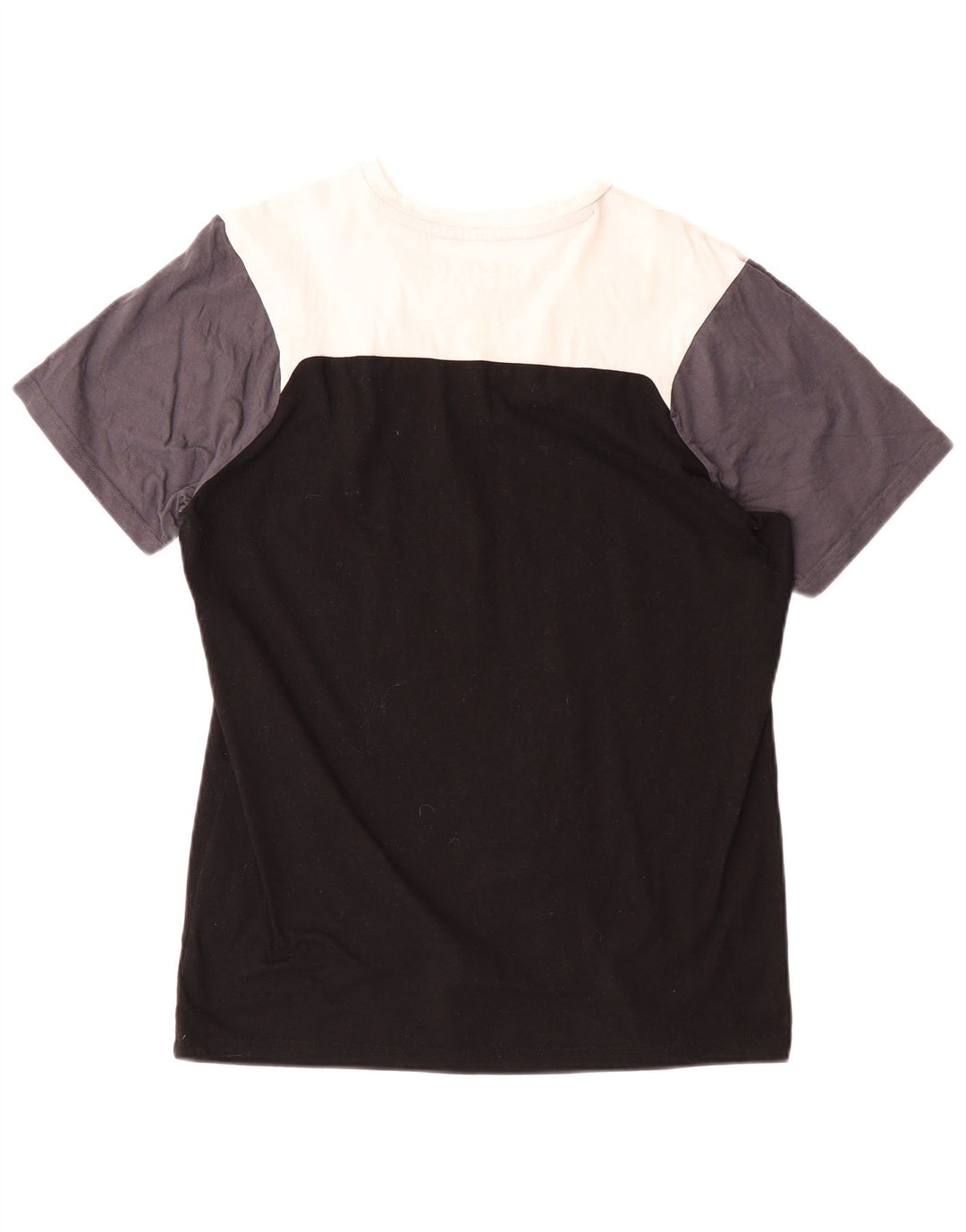 PUMA Mens T-Shirt Top Medium Black Colourblock Polyester