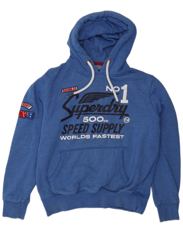 Ανδρικό γραφικό κουκούλα Superdry 2XL Μπλε βαμβακερό
