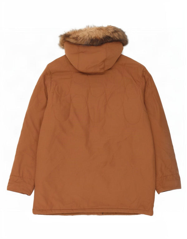 Marks & Spencer Γυναικείο μπουφάν Parka με κουκούλα μεγάλου μεγέθους UK 18 XL καφέ
