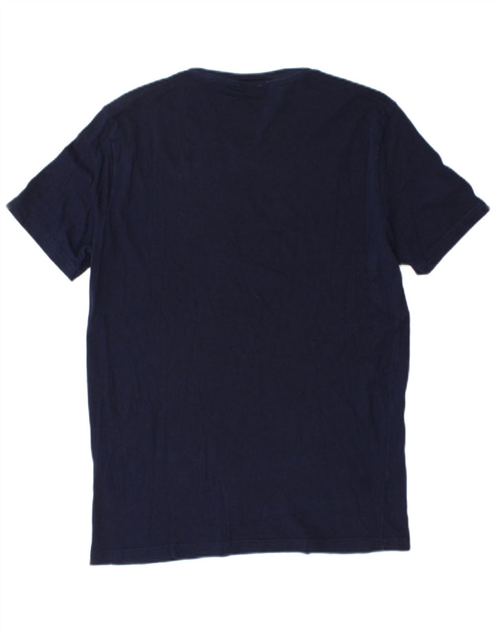 Ανδρικό T-Shirt Benetton Τοπ μεσαίο μπλε ναυτικό βαμβακερό