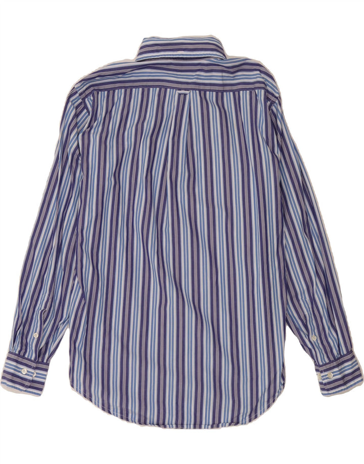 HENRY COTTONS Mens Shirt Size 41 Large Blue Striped Cotton Vintage Henry Cottons and Second-Hand Henry Cottons from Messina Hembry 