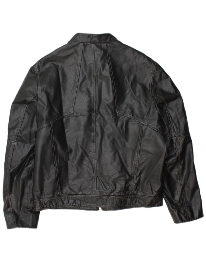 DAVID MAYER Ανδρικό Δερμάτινο Μπουφάν UK 38 Medium Black Leather