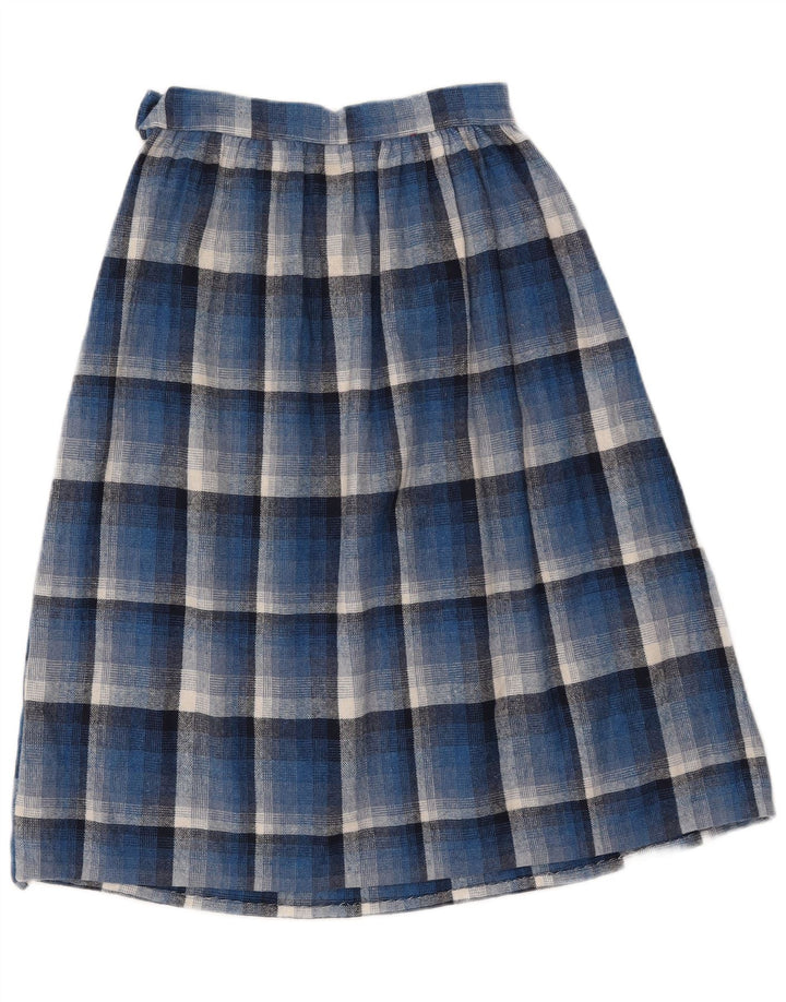 Vintage γυναικεία πλισέ φούστα W26 Small Blue Check