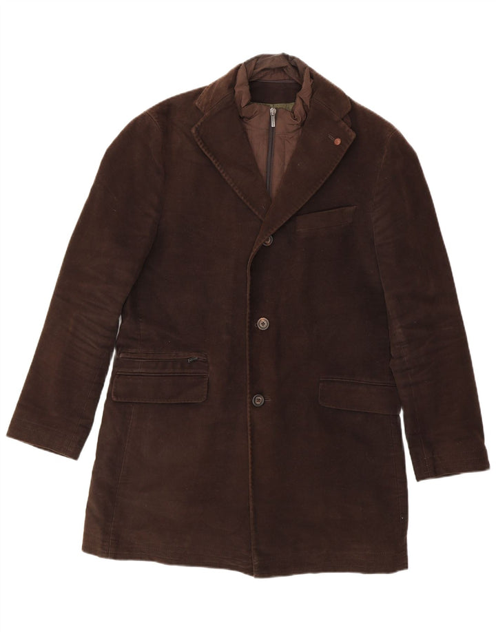 Massimo Dutti Ανδρικό μπλέιζερ με 3 κουμπιά μπουφάν EU 48 Μεσαίο καφέ βαμβακερό