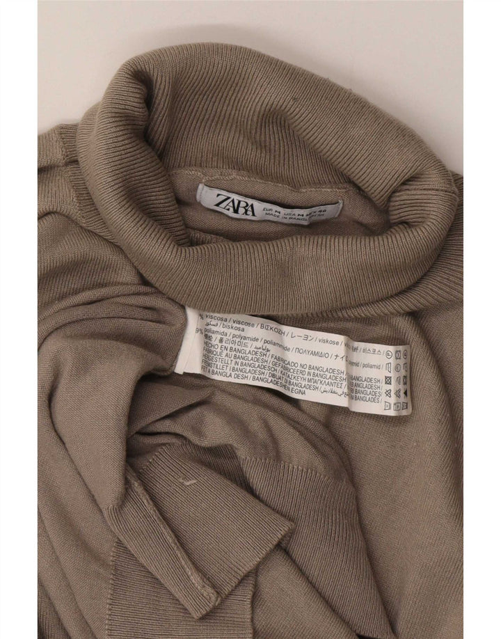 Ανδρικό πουλόβερ Zara με ρολό λαιμόκοψη, μεσαίο γκρι βισκόζη