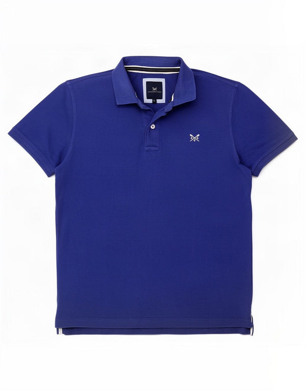 Crew Clothing Ανδρικό πουκάμισο πόλο μεγάλο μπλε βαμβακερό