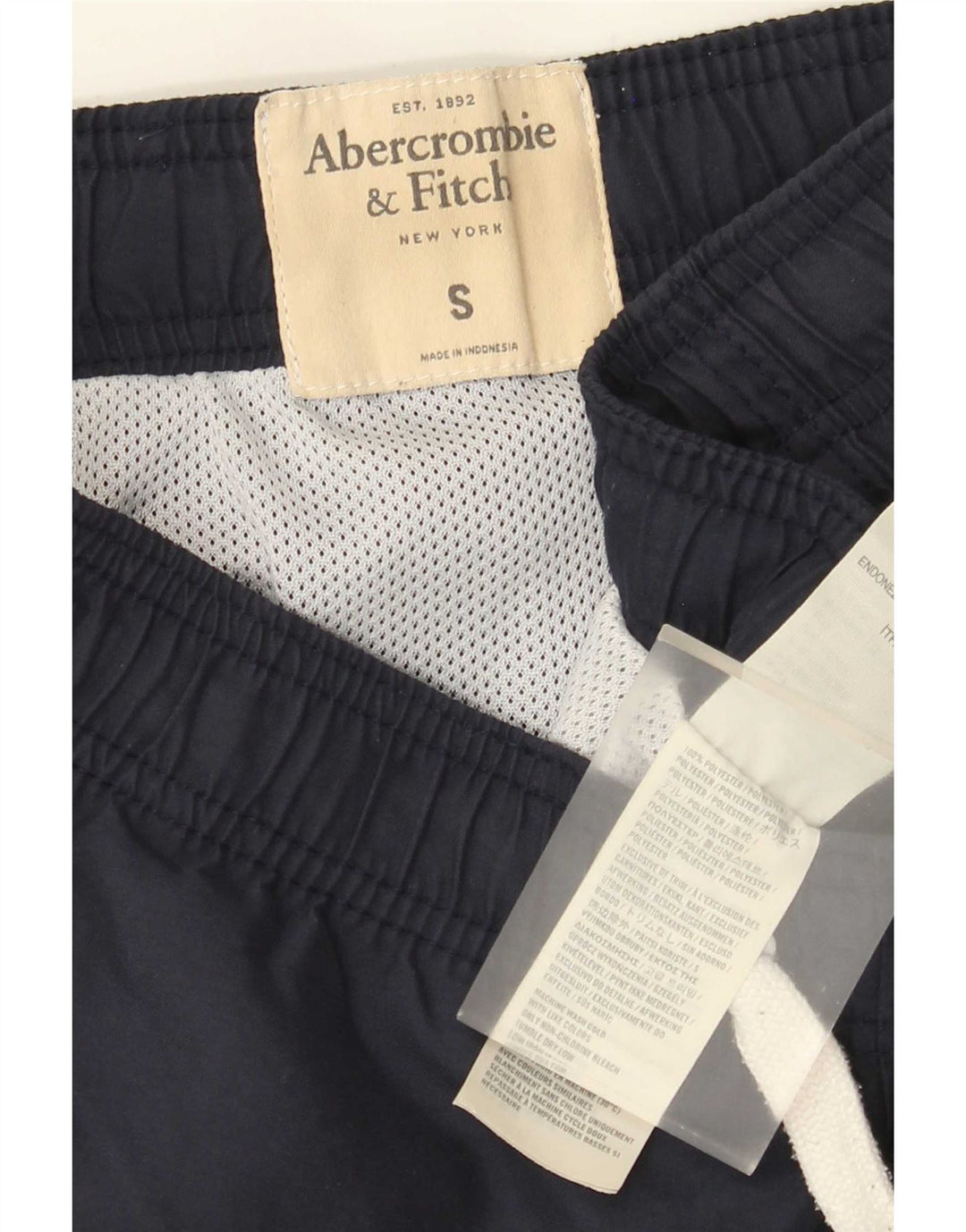 Ανδρικά σορτς κολύμβησης Abercrombie & Fitch Small Navy Blue Polyester