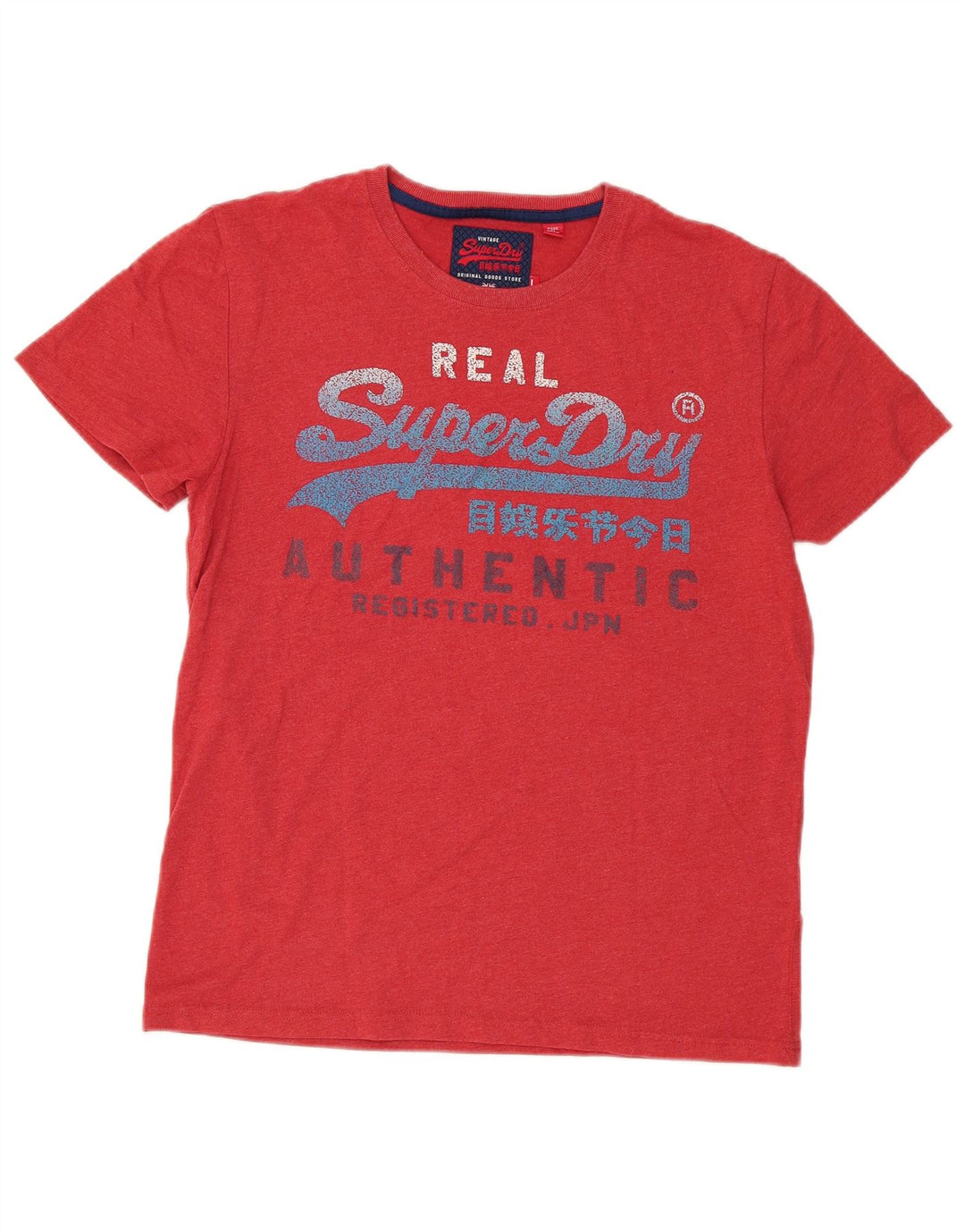 Ανδρικό γραφικό T-Shirt Superdry Top μεγάλο κόκκινο βαμβακερό