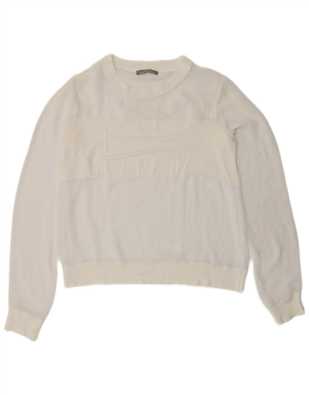 Zara Γυναικεία Φούτερ Jumper UK 10 Small White