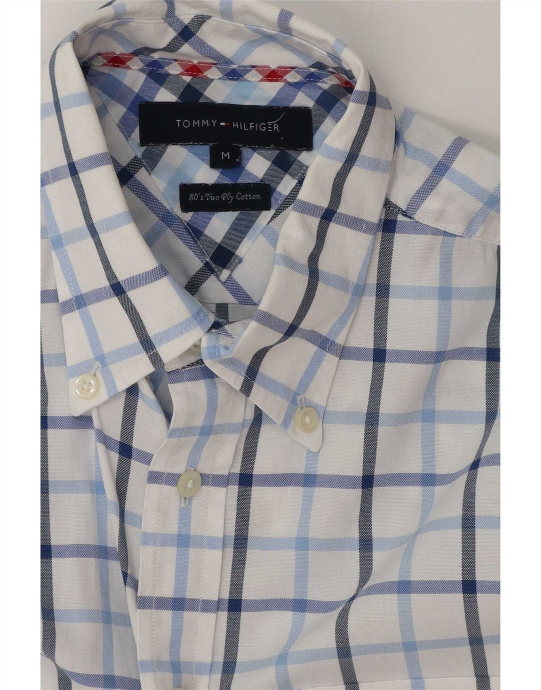 Ανδρικό κοντομάνικο πουκάμισο Tommy Hilfiger Λευκό μεσαίο βαμβακερό