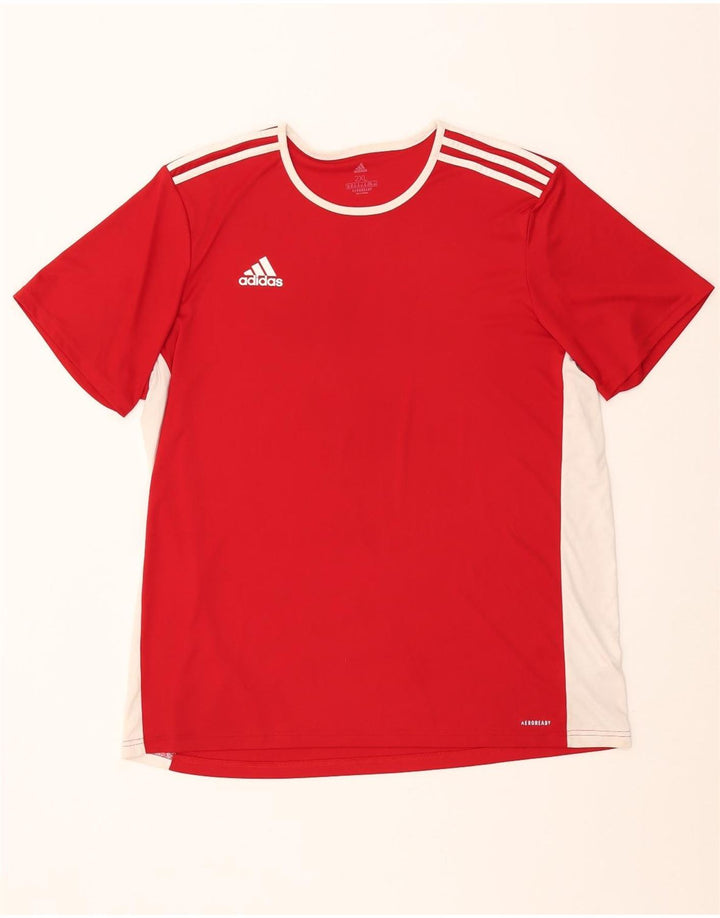 Adidas Ανδρικό T-Shirt Aeroready Top 2XL Κόκκινο πολυεστέρας