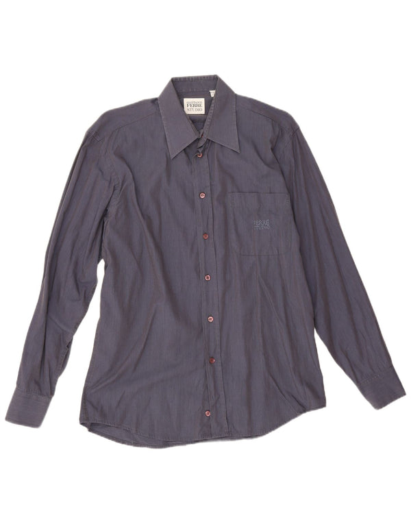 Ανδρικό πουκάμισο Gianfranco Ferre, νούμερο 39 15 1/2 Medium Navy Blue Cotton