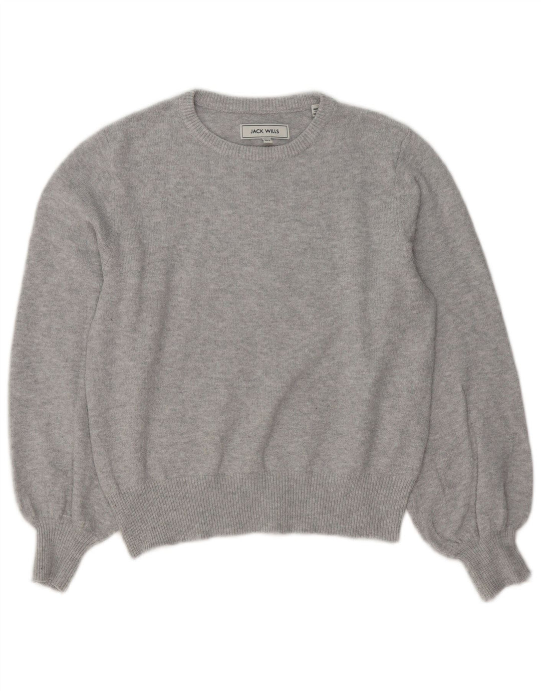 JACK WILLS Γυναικείο πουλόβερ μεγάλου μεγέθους Crew Neck Jumper UK 8 Small Grey