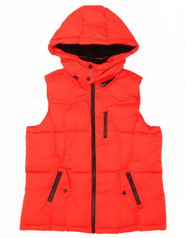 Marks & Spencer Γυναικεία κουκούλα με επένδυση Gilet UK 18 XL κόκκινο πολυεστέρας