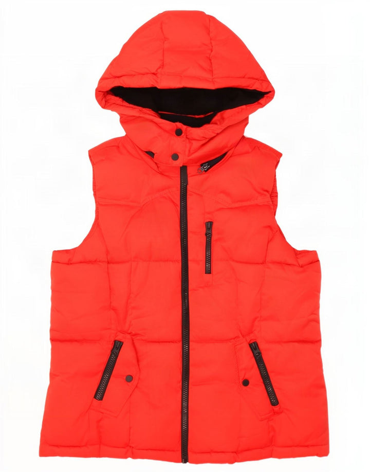 Marks & Spencer Γυναικεία κουκούλα με επένδυση Gilet UK 18 XL κόκκινο πολυεστέρας