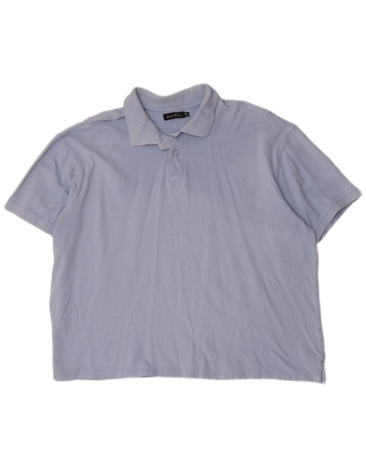 Ανδρικό μπλουζάκι πόλο James Pringle 2XL μπλε βαμβακερό
