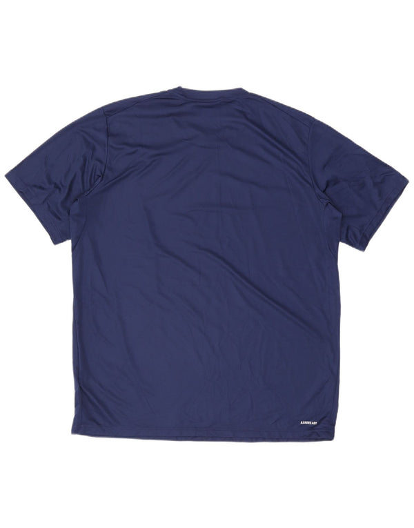 Adidas Ανδρικό T-Shirt Aeroready Top XL Navy Blue Polyester