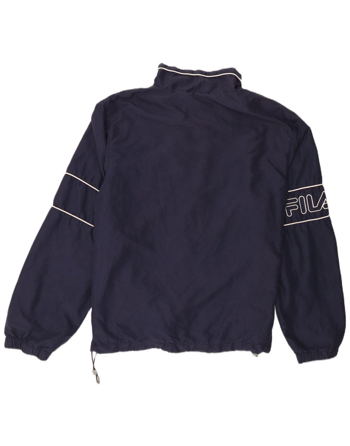 Fila Ανδρικό γραφικό μπουφάν βροχής UK 42 XL Navy Blue ριγέ πολυεστέρας