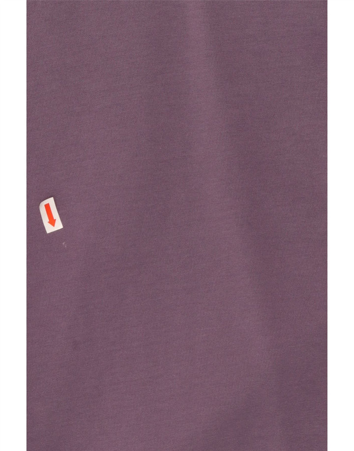 ADIDAS Γυναικείο μπλουζάκι με κουκούλα μεγάλου μεγέθους UK 8/10 Μικρό μωβ βαμβακερό