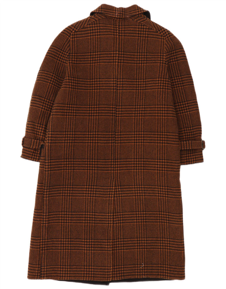 Kamanta Γυναικείο Παλτό με διπλό στήθος IT 46 Large Brown Check Wool