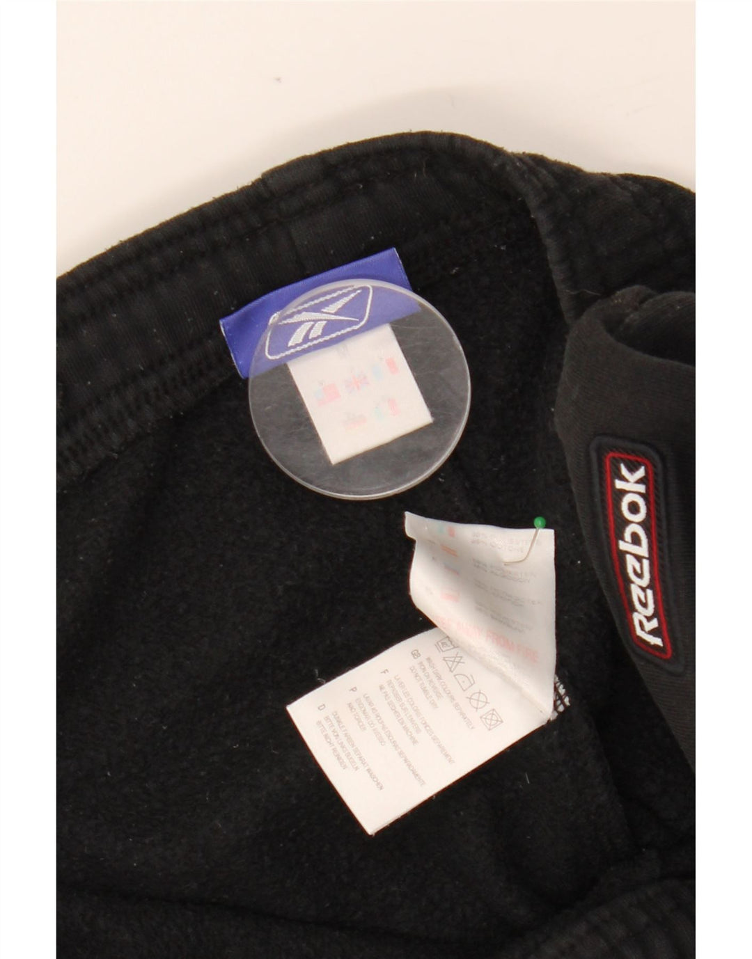 Ανδρική αθλητική φόρμα REEBOK Παντελόνι Joggers Μεσαίο μαύρο βαμβακερό