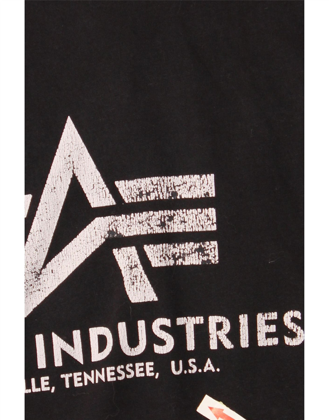 Γυναικείο γραφικό μπλουζάκι ALPHA INDUSTRIES Top UK 10 Small μαύρο βαμβακερό