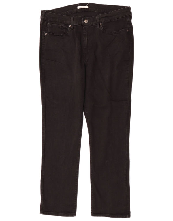 Γυναικείο τζιν Κλασικό ίσιο Levi's US 16 XL W33 L30 Μαύρο βαμβακερό