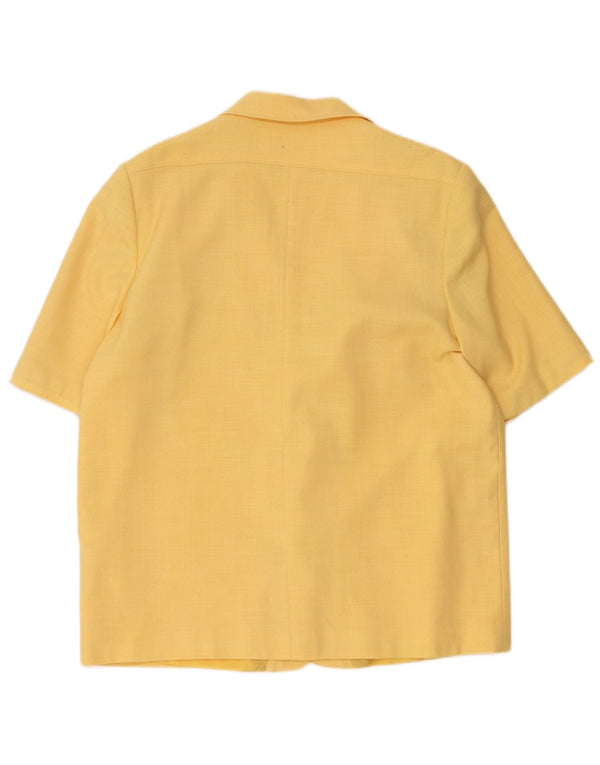 House of Fraser Γυναικείο κοντομάνικο μπουφάν σακάκι UK 18 XL κίτρινο