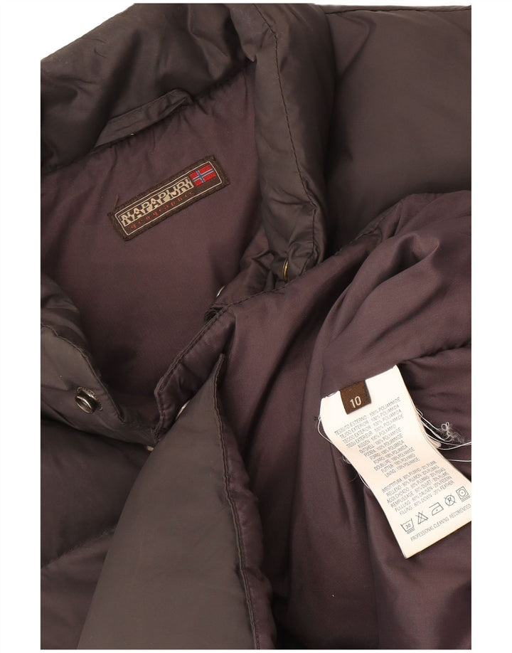 Napapijri Boys Graphic Padded Gilet 9-10 Years Brown Polyamide