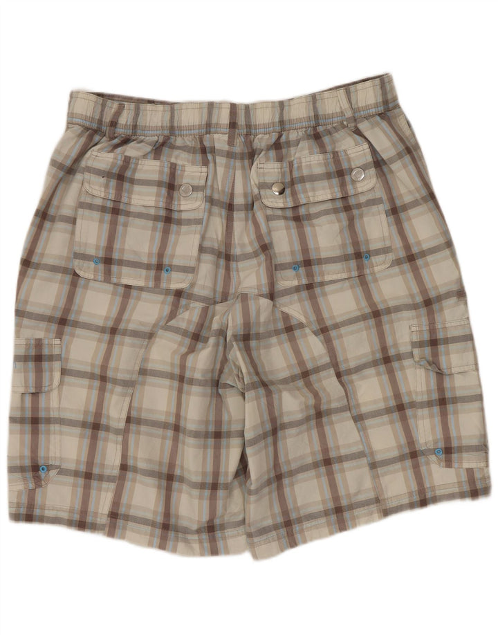 Ανδρικό σορτς Cargo CALVIN KLEIN Μεγάλο W34 Beige Check Cotton
