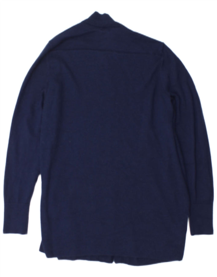 Γυναικείο ανοιχτό πουλόβερ ζακέτα L.L.Bean UK 14 Medium Navy Blue Wool