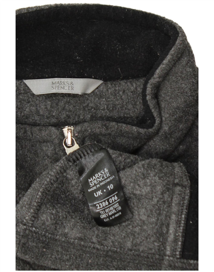 Marks & Spencer Γυναικείο Fleece Gilet UK 10 Small Grey Polyester