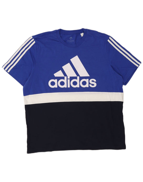 Ανδρικό γραφικό T-Shirt Adidas Top XL Blue Colourblock