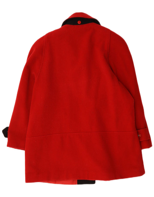 CLASSIC Γυναικείο Oversized Πανωφόρι UK 12 Μεσαίο κόκκινο μαλλί