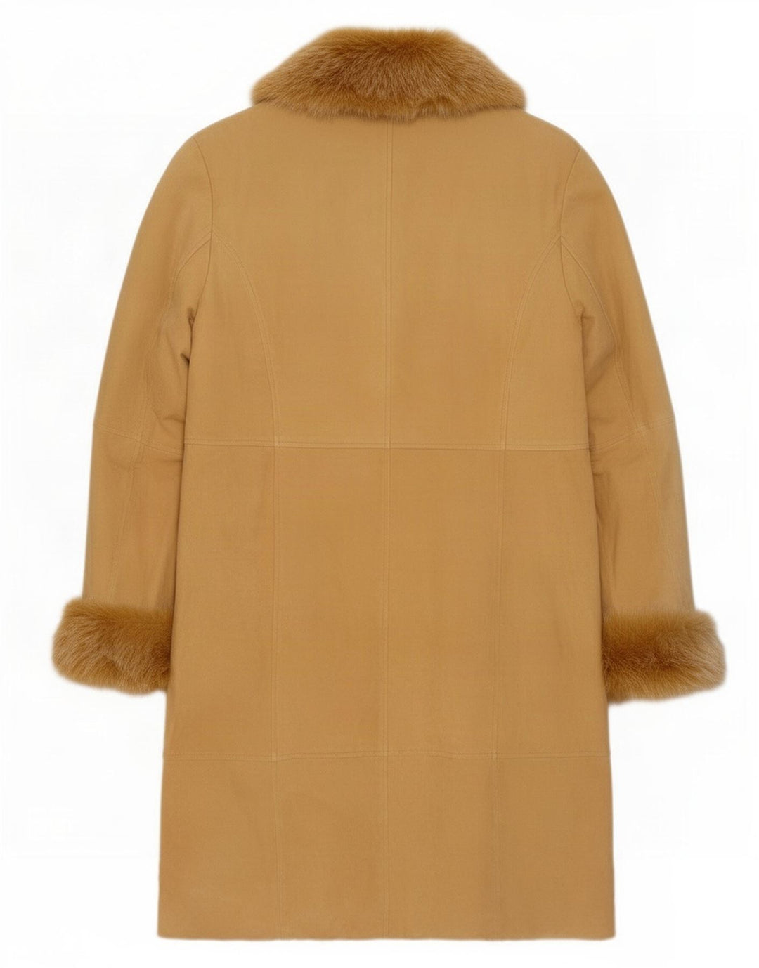 Vintage γυναικείο σουέτ πανωφόρι EU 38 Medium Beige Δέρμα