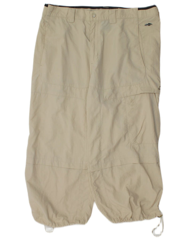 Ανδρικό παντελόνι Adidas Climalite Capri Cargo W36 L21 Beige Polyamide