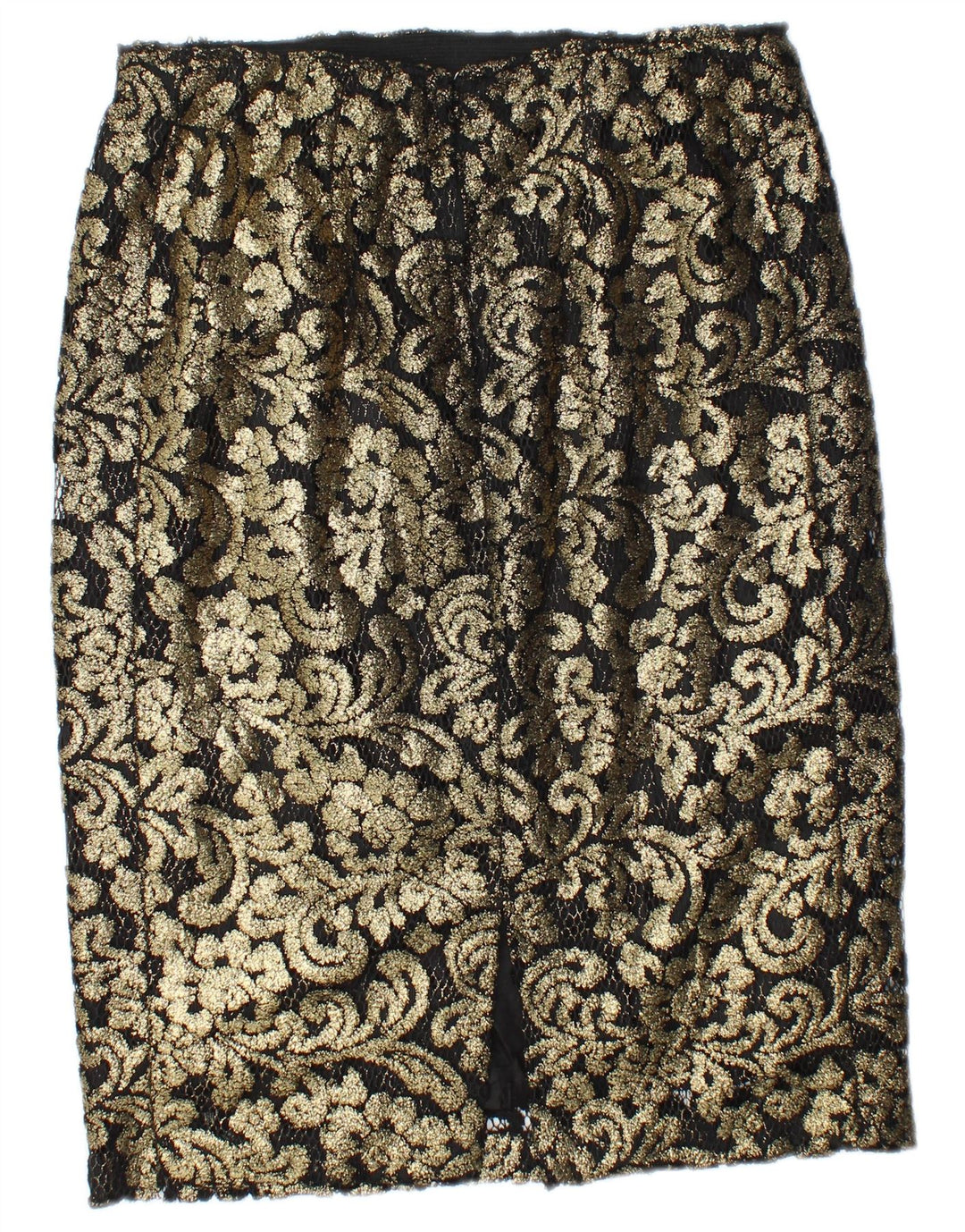 Vintage Γυναικεία Pencil Φούστα W30 Medium Gold Paisley