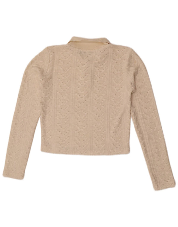 Zara γυναικείο πουλόβερ πόλο με λαιμόκοψη UK 12 Medium Off White