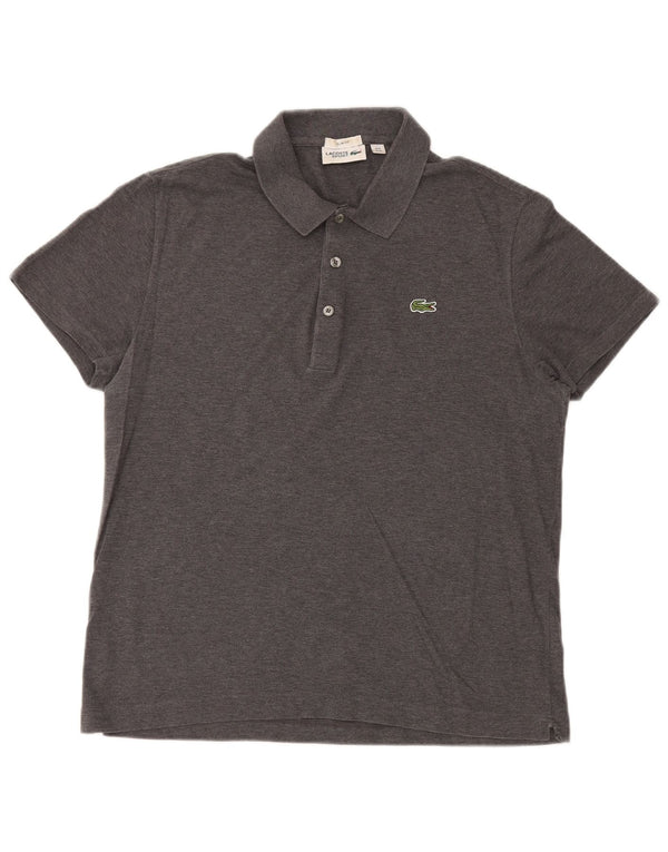 Lacoste Ανδρικό πουκάμισο Polo Slim Fit Μέγεθος 6 XL Γκρι βαμβακερό