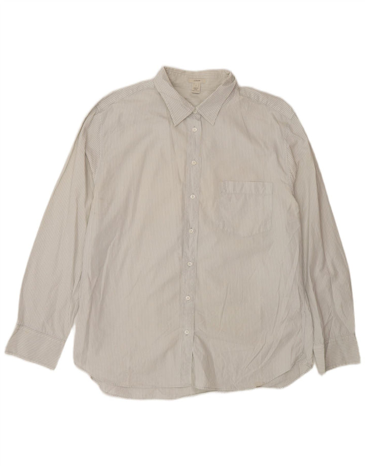 Ανδρικό πουκάμισο J. Crew Large White Ripe Βαμβακερό