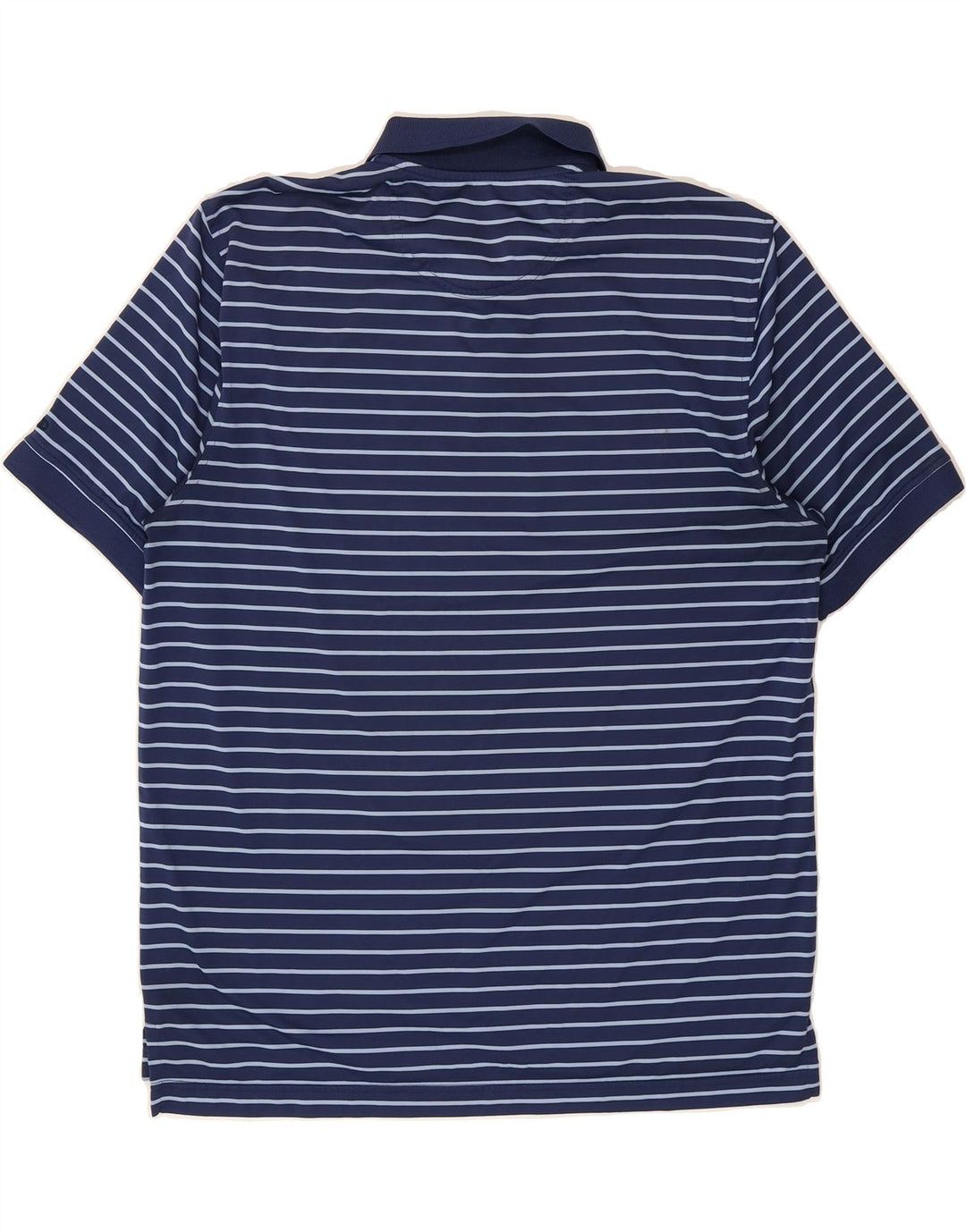 IZOD Mens Polo Shirt Large Navy Blue Pinstripe Vintage Izod and Second-Hand Izod from Messina Hembry 