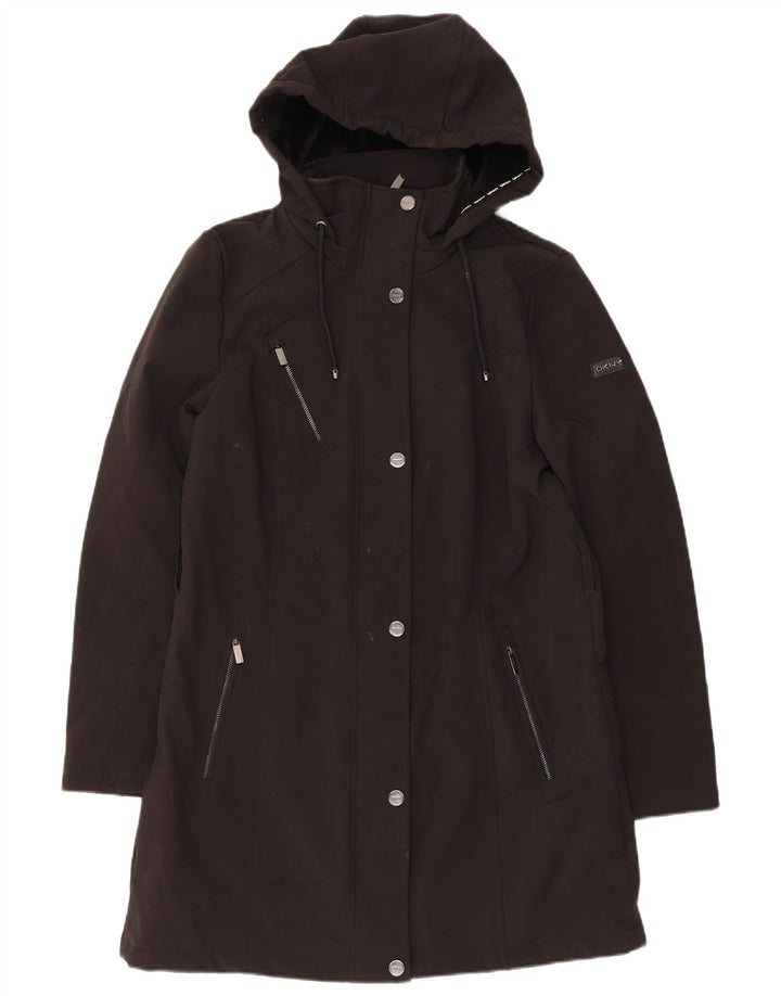 Dkny Γυναικείο Μπουφάν Parka με κουκούλα UK 12 Μεσαίου Μαύρου Πολυεστέρα