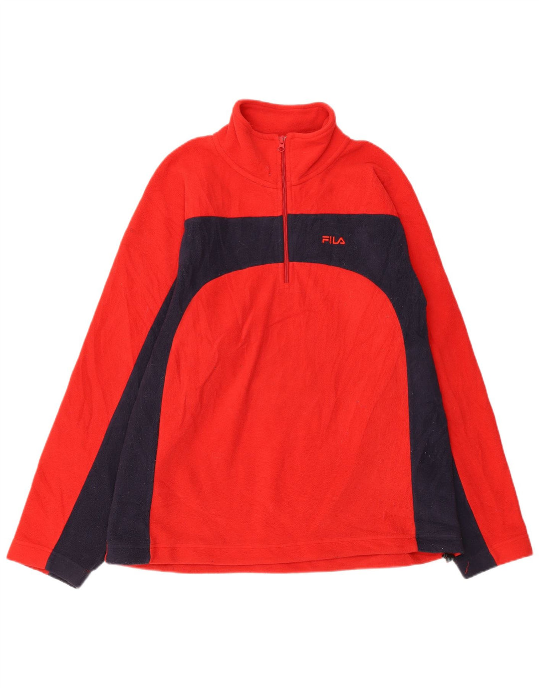 Fila Ανδρικό φερμουάρ Fleece Jumper με μεγάλο κόκκινο χρώμα
