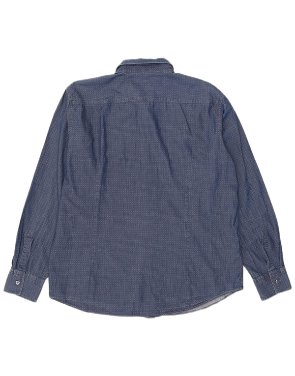 Ανδρικό πουκάμισο Hugo Boss Slim Fit 2XL Μπλε Argyle/Βαμβακερό Διαμάντι