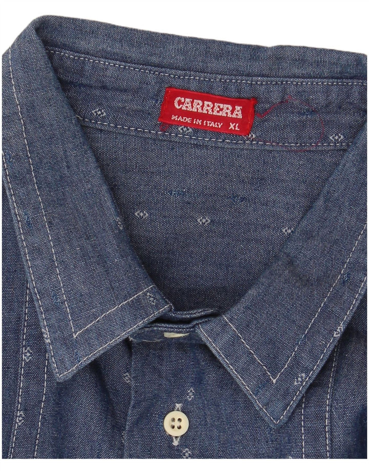 Ανδρικό πουκάμισο Carrera XL Navy Blue Geometric