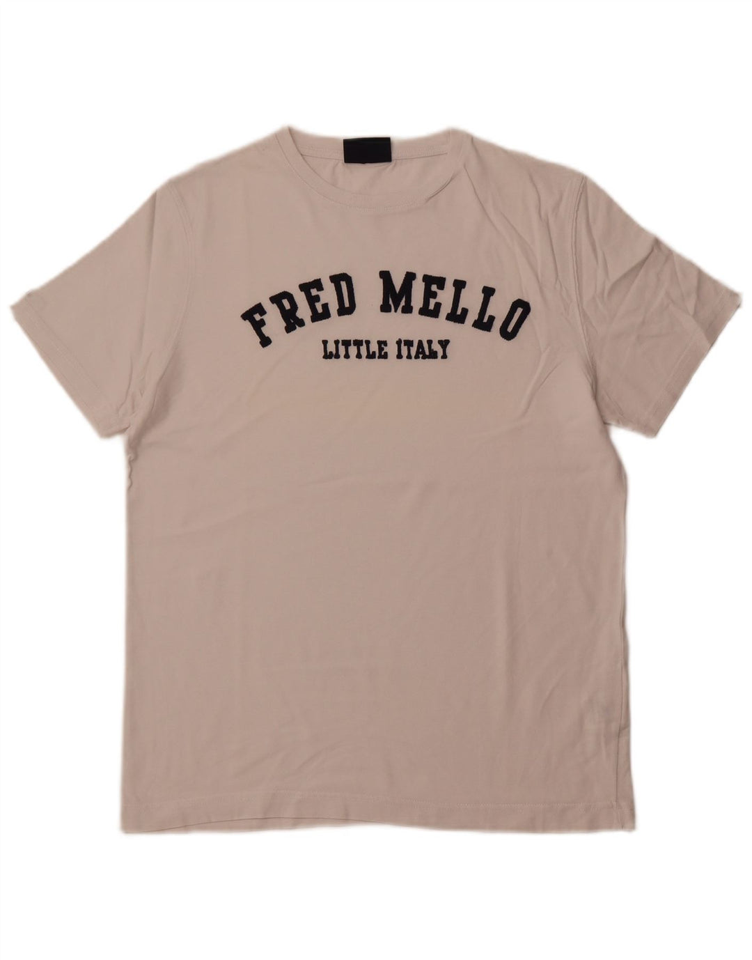 FRED MELLO Ανδρικό γραφικό T-Shirt Top μεγάλο λευκό βαμβακερό