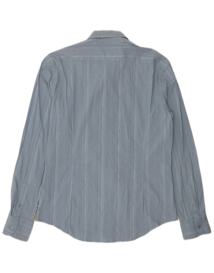 TED BAKER Ανδρικό πουκάμισο μέγεθος 6 2XL Μπλε ριγέ βαμβακερό